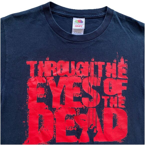 Vintage Y2K Through The Eyes Of The Dead T Shirt Black Death Metal Band Small - Picture 1 of 7